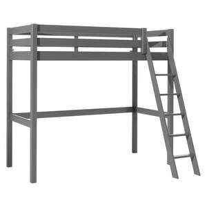 Sivá vyvýšená detská posteľ z borovicového dreva 90x200 cm PINO – Vipack vyobraziť