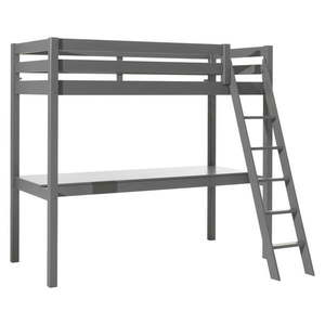 Sivá vyvýšená detská posteľ z borovicového dreva 90x200 cm PINO – Vipack vyobraziť