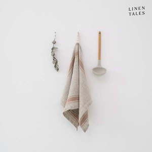 Ľanová utierka 40x65 cm Beige Stripe Vintage – Linen Tales vyobraziť