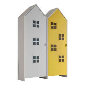 Žlto-biela detská šatníková skriňa 115x171, 5 cm CASAMI BRUGES – Vipack vyobraziť