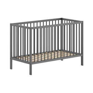 Antracitová postieľka z borovicového dreva 60x120 cm DINO – Vipack vyobraziť