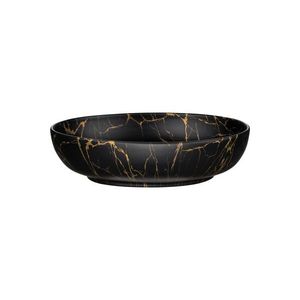 ArtCom Keramické umývadlo MONA MB12 | čierny mat/zlatá 52 cm vyobraziť