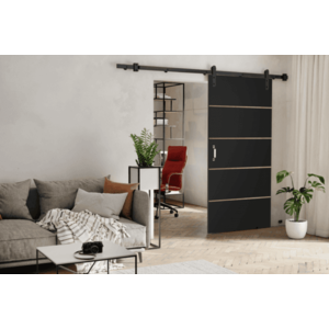 KIER Posuvné dvere LORNI PLUS | 90 cm Farba: Čierna vyobraziť
