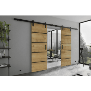 KIER Posuvné dvere LORNI PLUS DUO | 192 cm Farba: Dub craft zlatý vyobraziť