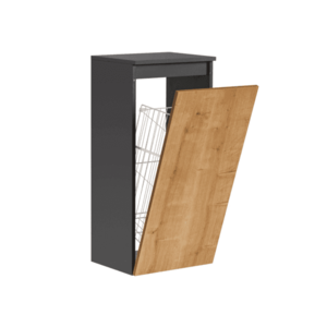 ArtCom Závesná skrinka do kúpeľne s košom MONAKO Grey Oak 811 vyobraziť