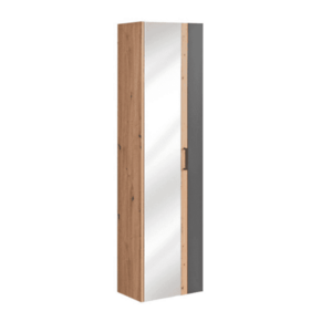 ArtCom Vysoká skrinka do kúpeľne so zrkadlom MADERA Grey 803 vyobraziť