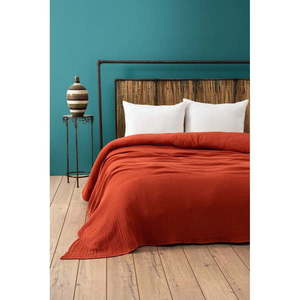 Mušelínový pléd v tehlovej farbe 220x250 cm Muslin – Mijolnir vyobraziť