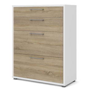 Modulárna knižnica v bielo-prírodnej farbe v dekore duba 89x113 cm Prima – Tvilum vyobraziť
