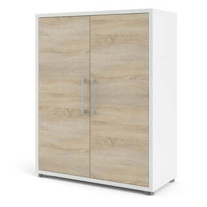 Modulárna knižnica v bielo-prírodnej farbe v dekore duba 89x113 cm Prima – Tvilum vyobraziť