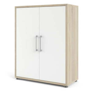 Modulárna knižnica v bielo-prírodnej farbe v dekore duba 89x113 cm Prima – Tvilum vyobraziť