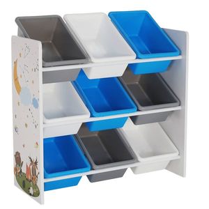 KONDELA Darling Typ 3 organizér na hračky kombinácia farieb / vzor vyobraziť