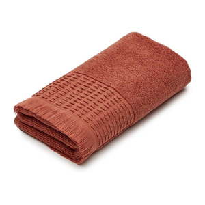 Bavlnený uterák v tehlovej farbe 50x90 cm Veta - Kave Home vyobraziť