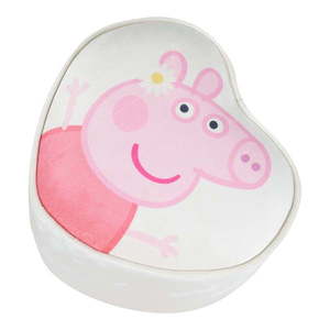 Biely zamatový detský puf Peppa Pig – Roba vyobraziť