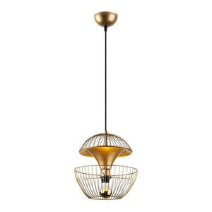 Závesné svietidlo v zlatej farbe s kovovým tienidlom ø 30 cm Telmander – Opviq lights vyobraziť