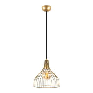 Závesné svietidlo v zlatej farbe s kovovým tienidlom ø 25 cm Cafu – Opviq lights vyobraziť