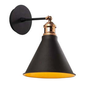 Čierne nástenné svietidlo ø 20 cm Berceste – Opviq lights vyobraziť