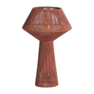 Červená stolová lampa s tienidlom z juty (výška 47 cm) Fugia – Light & Living vyobraziť
