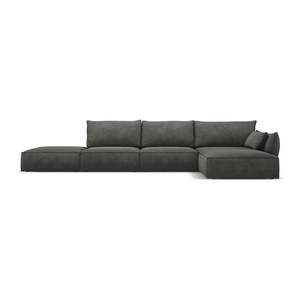 Sivá rohová pohovka (pravý roh) Vanda - Mazzini Sofas vyobraziť