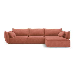 Červená rohová pohovka (pravý roh) Vanda - Mazzini Sofas vyobraziť