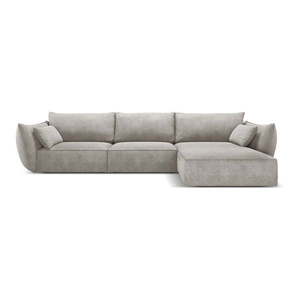 Svetlosivá rohová pohovka (pravý roh) Vanda - Mazzini Sofas vyobraziť