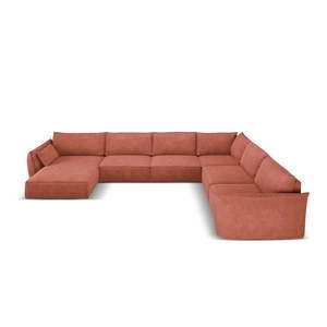 Červená rohová pohovka (pravý roh) Vanda - Mazzini Sofas vyobraziť