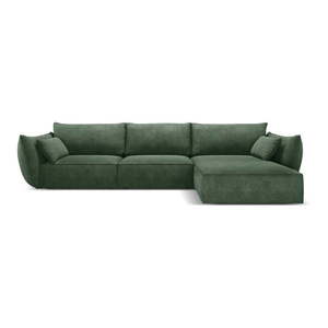 Tmavozelená rohová pohovka (pravý roh) Vanda - Mazzini Sofas vyobraziť