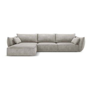 Svetlosivá rohová pohovka Vanda - Mazzini Sofas vyobraziť