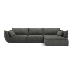 Sivá rohová pohovka (pravý roh) Vanda - Mazzini Sofas vyobraziť