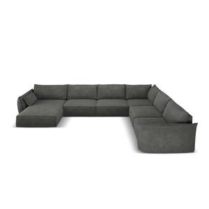Sivá rohová pohovka (pravý roh) Vanda - Mazzini Sofas vyobraziť