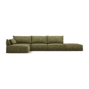 Zelená rohová pohovka Vanda - Mazzini Sofas vyobraziť