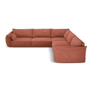 Červená rohová pohovka Vanda - Mazzini Sofas vyobraziť