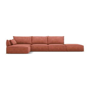 Červená rohová pohovka (ľavý roh) Vanda - Mazzini Sofas vyobraziť