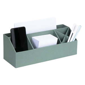 Zelený kartónový organizér na písacie potreby Elisa Canvas Paper Laminate – Bigso vyobraziť