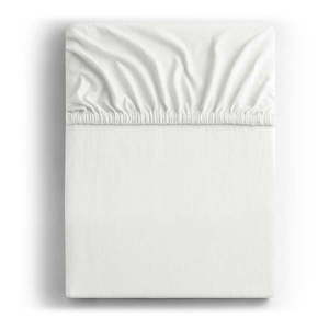 Biela napínacia plachta jersey 200x200 cm Amber – Restilo vyobraziť