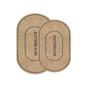 Čierno-hnedé kúpeľňové predložky v súprave 2 ks 60x90 cm Jute Look – Mila Home vyobraziť