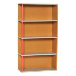 Oranžová nástenná knižnica z jaseňového dreva 60x109 cm Apollo – Hübsch vyobraziť