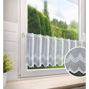 ArtFir Krátka záclona 40 | biela 40 cm vyobraziť