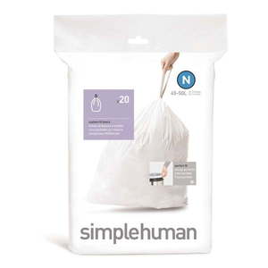 Vrecia na odpadky 20 ks 50 l – simplehuman vyobraziť