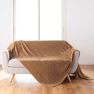 Hnedý pléd z mikroflanelu 180x220 cm Arya – douceur d'intérieur vyobraziť