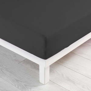 Antracitová napínacia plachta jersey 90x190 cm Jersy – douceur d'intérieur vyobraziť