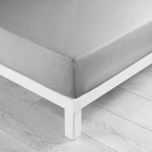 Svetlosivá napínacia plachta z mikrovlákna 90x190 cm Oscar – douceur d'intérieur vyobraziť
