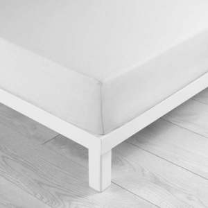 Biela napínacia plachta z mikrovlákna 140x190 cm Oscar – douceur d'intérieur vyobraziť