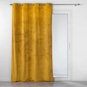 Žltý zamatový záves 140x240 cm Analia – douceur d'intérieur vyobraziť