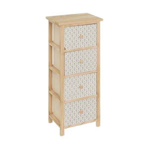 Vysoká komoda z masívu paulovnie v prírodnej farbe 34x78 cm – Casa Selección vyobraziť