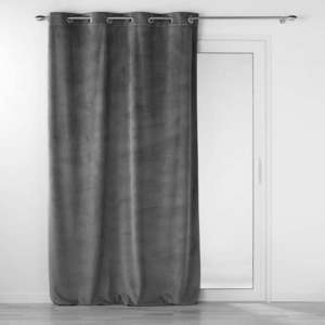 Antracitový zamatový záves 140x260 cm Velouriane – douceur d'intérieur vyobraziť