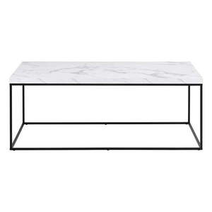 Biely konferenčný stolík s doskou v dekore mramoru 55x110 cm Barossa – Actona vyobraziť
