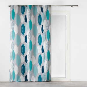 Modrý záves 140x240 cm Leafy – douceur d'intérieur vyobraziť