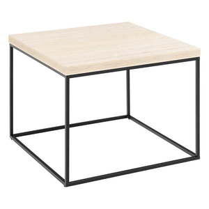 Béžový konferenčný stolík s doskou v dekore mramoru 60x60 cm Barossa – Actona vyobraziť