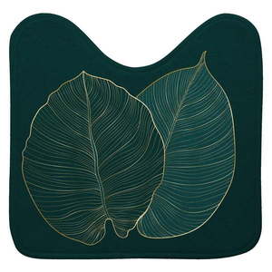 Tmavozelená WC kúpeľňová predložka 45x45 cm Jade – douceur d'intérieur vyobraziť