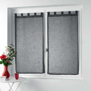 Antracitové záclony v súprave 2 ks 60x160 cm Zazy – douceur d'intérieur vyobraziť